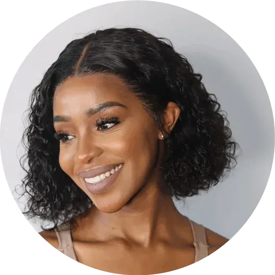 A short curly Peruvian wig