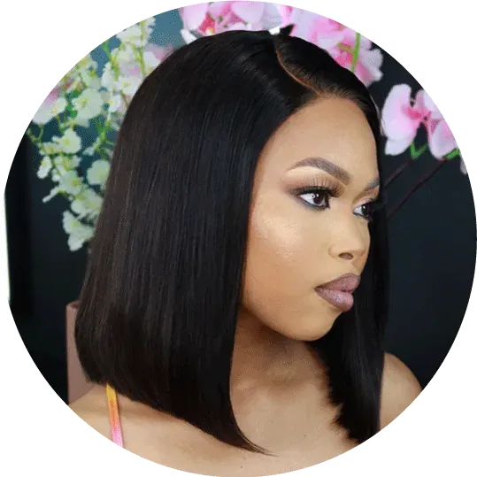 A sleek plaited bob